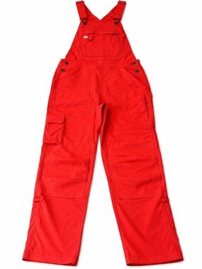 Duluth Trading Co Coral Orange Utility Overalls Cargo Jumpsuit Womens